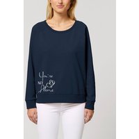 Human Family Weites Bio Damen Rundhals Sweatshirt "Dazzy - Not Alone" - in 4 Farben mit 85 % Bio-Baumwolle