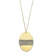 Frida Feeling Halskette Kaia, Anhänger oval, gold-farben / grau