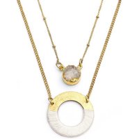 Frida Feeling Halskette Kaia gold-farben, Druzy