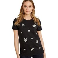 People Tree Damen-T-Shirt "Scatterd Stars Tee" in Schwarz