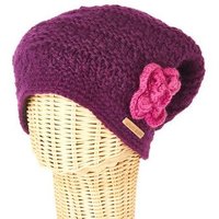 short'n'pietz Schurwollmütze mit Blumenmotiv