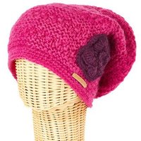 short'n'pietz Schurwollmütze mit Blumenmotiv