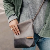 BOWLEANIES TASCHEN Umhängetasche aus Lederfaserstoff