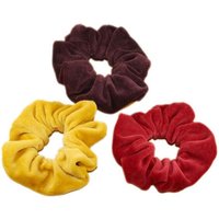 Frija Omina Scrunchies Nickisamt - Haargummis im 3er Set