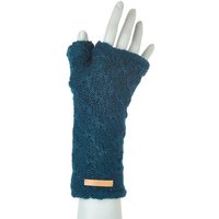 short'n'pietz Schurwollhandstulpen mit Rautenstrickmuster, handgestrickt