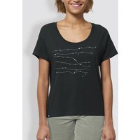 little kiwi Damen T-Shirt, "Sonate", Schwarz, locker geschnitten