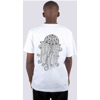 vis wear Yoga Qualle, Männer Premium T-Shirt aus Bio Baumwolle, Back Print