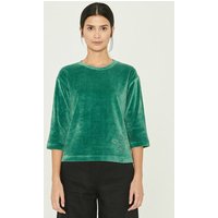 ORGANICATION Samtbluse aus Bio-Baumwolle und Recyceltes Polyester mit Stickerei
