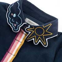 Marraine Kids Cordkleid "Sunshine" mit besticktem Kragen