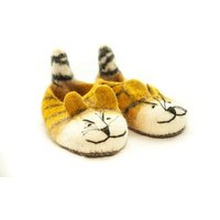 short'n'pietz Filz Hausschuhe Tiger für Kinder und Erwachsene