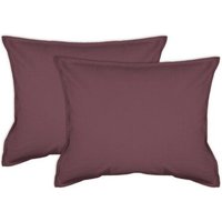 jilda-tex 2er Pack Kissenbezug in Stone-Washed Optik 100% Bio-Baumwolle Uni Made in Green 45x45cm 50x50cm