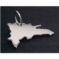 S.W.w. Schmuckwaren DOMINIKANISCHE REP. Kettenanhänger in 925 Silber