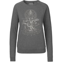 Peaces.bio - handbedruckte Biomode Bio Damen-Sweatshirt Ganesha