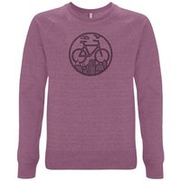Picopoc Fahrrad Sweatshirt „Unter den Wolken“ in Violett / Lila & Schwarz