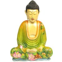 Just Be Holzbuddha handbemalt mit Naturmotiven