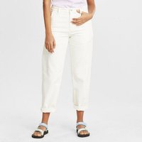 KnowledgeCotton Apparel Cropped Mom Jeans - CALLA - aus Biobaumwolle