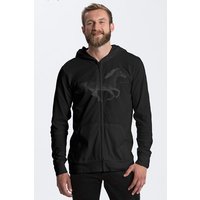 Peaces.bio - handbedruckte Biomode Herren Bio-Jersey-Zip-Hoodie Horsepower