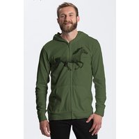 Peaces.bio - handbedruckte Biomode Herren Bio-Jersey-Zip-Hoodie Horsepower