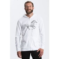 Peaces.bio - handbedruckte Biomode Herren Bio-Jersey-Zip-Hoodie Horsepower