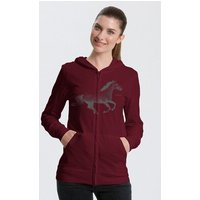 Peaces.bio - handbedruckte Biomode Bio-Jersey-Zip-Hoodie Horsepower