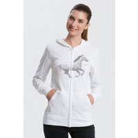 Peaces.bio - handbedruckte Biomode Bio-Jersey-Zip-Hoodie Horsepower