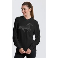 Peaces.bio - handbedruckte Biomode Bio-Jersey-Kapuzensweater Horsepower