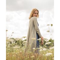 Alma & Lovis Leinen-Strickmantel mit Bindegürtel | Linen Coat