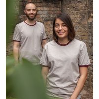 päfjes Basic Ringer Unisex T-Shirt - Fair gehandelt aus Baumwolle Slub - Bio