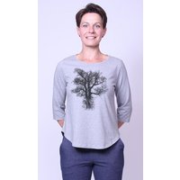 Peaces.bio - handbedruckte Biomode Bio-Damen-3/4 Arm Shirt Chestnut