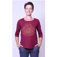 Peaces.bio - handbedruckte Biomode Bio-Damen-3/4 Arm Shirt Rose