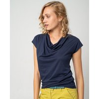 Alma & Lovis Shirt mit Wasserfall-Ausschnitt, aus Bio-Baumwolle | Short Cascade