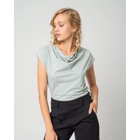 Alma & Lovis Shirt mit Wasserfall-Ausschnitt, aus Bio-Baumwolle | Short Cascade