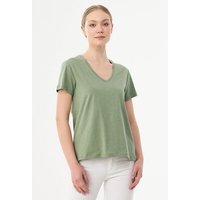 ORGANICATION Damen Basic T-Shirt aus Bio-Baumwolle mit V-Ausschnitt