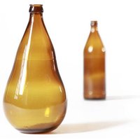 SAMESAME Bauchige Upcycling Vase aus Bierflasche