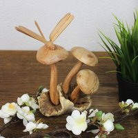 Mitienda Shop Dekofigur aus Holz Libelle auf Pilzen