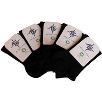 108 Degrees 5er Pack Herren Sneaker Socken schwarz GOTS
