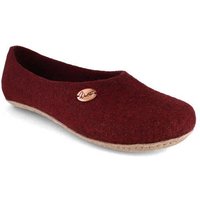 WoolFit Ballerina Hausschuhe mit vegetabiler Ledersohle und Filzeinlage