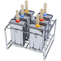 Brotzeit Eisformen 6er Set mit Stiel, aus Edelstahl