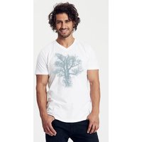 Peaces.bio - handbedruckte Biomode Bio-Herren-T-Shirt V-Neck Chestnut