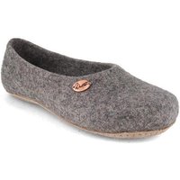 WoolFit Ballerina Hausschuhe mit vegetabiler Ledersohle und Filzeinlage