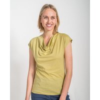 Alma & Lovis Shirt mit Wasserfall-Ausschnitt, aus Bio-Baumwolle | Short Cascade