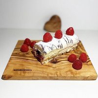 NATUREHOME Kuchen-Teller Frühstücksbrett Olivenholz 25x15 cm und Sets