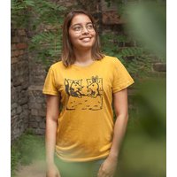 päfjes Fuchs & Hase - Frauen T-Shirt - Fair gehandelt aus Baumwolle Bio - Slub