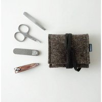 matilda k. manufaktur mini-maniküre-set 'jacob' aus Wollfilz braun