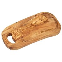 Olivenholz erleben Steakbrett mit Grifflasche & Rille, XXL (ca.45 cm)