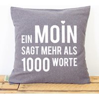 Bow & Hummingbird Kissenbezug "Ein Moin sagt mehr ..."