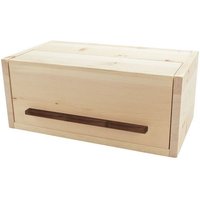 4betterdays Brotkasten aus Zirbenholz | mit Nussgriff und Klappdeckel | 45 x 25 x 19 cm