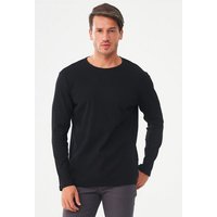 ORGANICATION Geripptes Langarmshirt aus Bio-Baumwolle