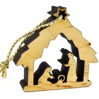 ReineNatur Weihnachtbaumanhänger - Krippenform - 2er-Set