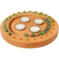 klotzaufklotz Adventskalender und Adventskranz mit Teelichtern